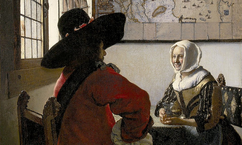 Ян Вермеер. «Офицер и смеющаяся девушка». Около 1657.  Фото: The Frick Collection