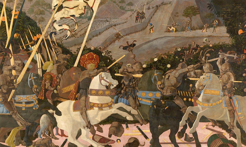 Паоло Уччелло.  «Битва при Сан-Романо».  1438–1440.    Фото: The National Gallery