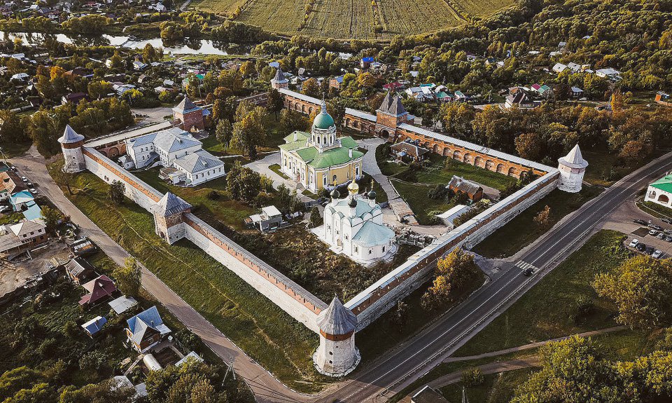 Вид на Зарайский кремль с высоты птичьего полета.  Фото: Государственный музей-заповедник «Зарайский кремль»