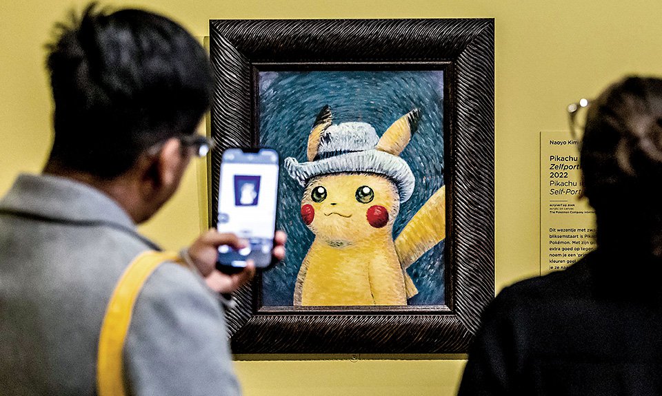 Выставка Pokémon x Van Gogh Museum в Музее ван Гога. Амстердам, Нидерланды.  Фото: EPA/REMKO DE WAAL/TASS
