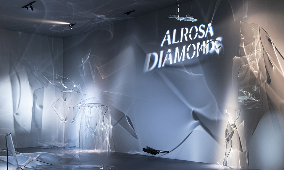 Инсталляция ALROSA Diamonds и FRESH.GLASS на ярмарке 1703.  Фото: ALROSA Diamonds