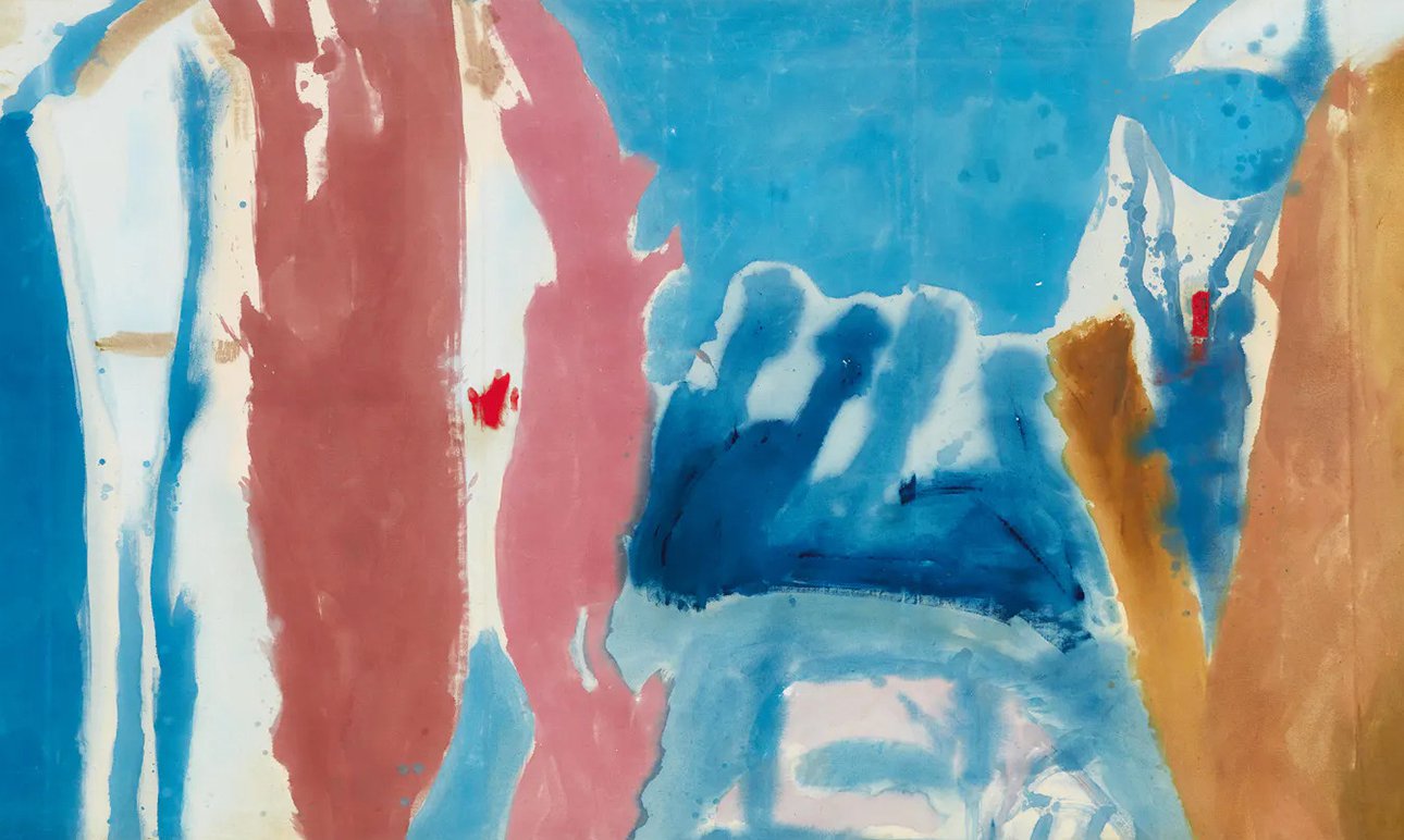 Элен Франкенталер. «Открытая стена». 1953. Фрагмент.  Фото: Helen Frankenthaler Foundation